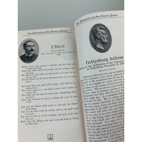 1929 One Hundred and One Famous Poems Vintage Antique Book Poetry Compilation - Picture 14 of 16